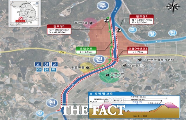 고창군이 이상·극한 기후에 따른 침수 등 피해 발생에 선제적으로 대응하기 위해 추진한 신규 재해예방사업 2건이 행정안전부로부터 최종 선정됐다. / 고창군