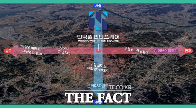 인덕원 인텐스퀘어 K37+벨트 구상도./안양시