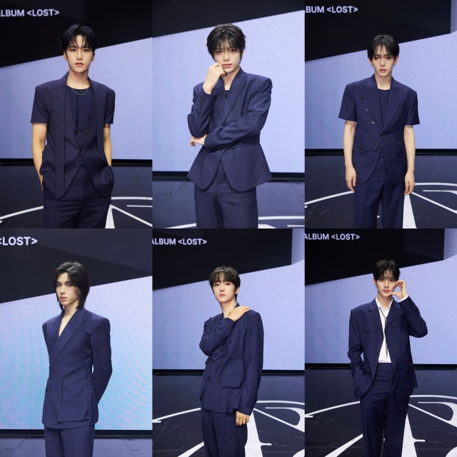 루네이트의 준우 유우마 타쿠마 이안 진수 카엘(왼쪽부터 시계방향으로) 로스트는 새 멤버 유우마가 합류한 뒤 처음으로 선보이는 싱글이다./판타지오