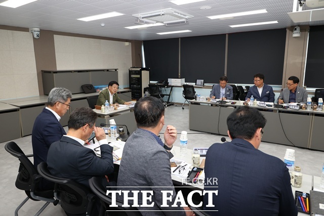 KTX고성역세권 개발계획수립 착수보고회 모습. /고성군