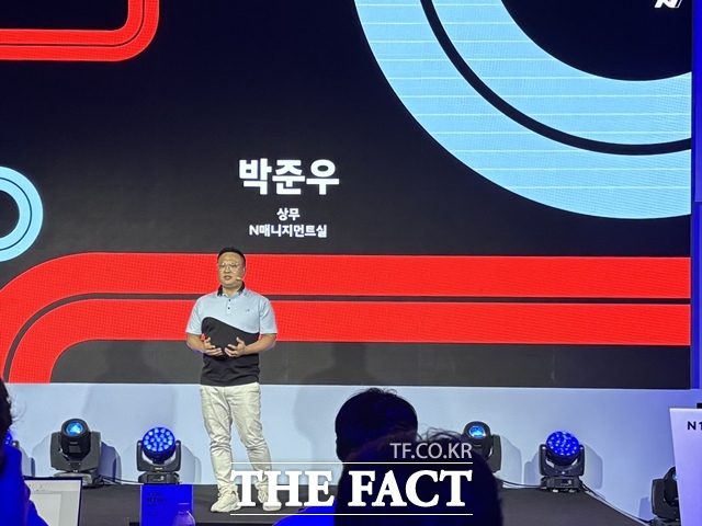 박준우 현대차 N매니지먼트실 상무가 N 브랜드 10주년 성과를 발표하고 있다. /황지향 기자