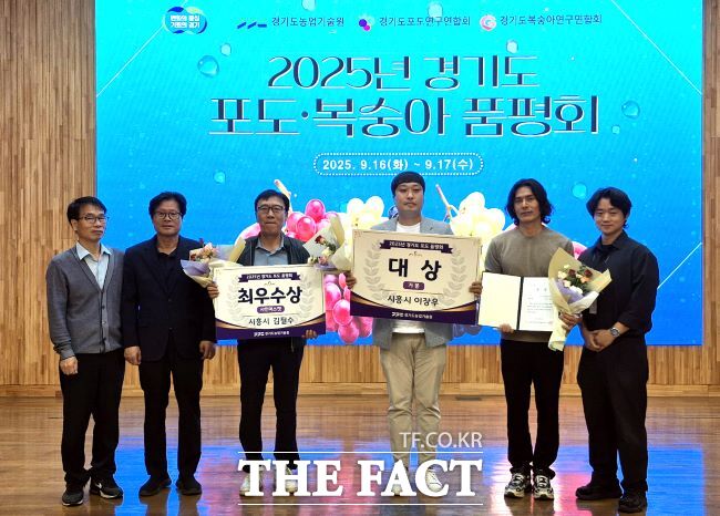 시흥시가 2025년 경기도 포도·복숭아 품평회에서 3관왕을 차지했다. /시흥시