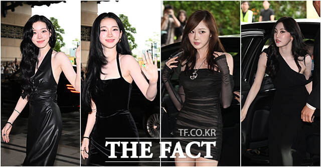 <더팩트>가 주최하고 팬앤스타와 더스퀘어이엔엠이 주관하는 2025 더팩트 뮤직 어워즈(THE FACT MUSIC AWARDS, TMA)가 20일 오후 마카오 아웃도어 퍼포먼스 베뉴에서 열린 가운데 그룹 에스파(aespa)가 레드카펫으로 입장하고 있다. /마카오=박헌우 기자