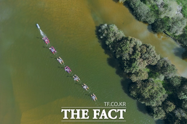 리치뱃길투어 모습/의령군