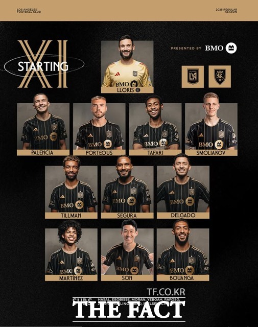 22일 LAFC의 솔트레이크전 스타팅11./LAFC