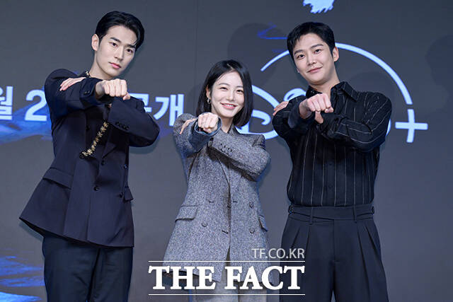 배우 박서함과 신예은, 로운(왼쪽부터)이 디즈니+ 새 오리지널 시리즈 탁류로 호흡을 맞춘다. /장윤석 기자