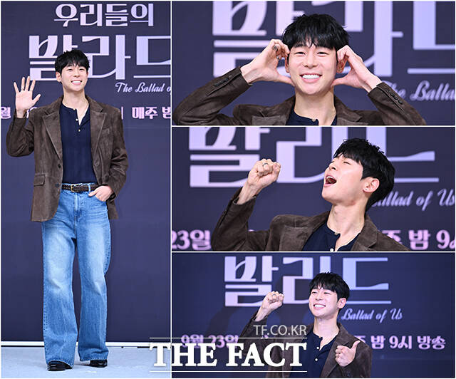 바이올리니스트 대니 구가 23일 오전 서울 양천구 목동 SBS에서 열린 SBS 새 예능 프로그램 우리들의 발라드 제작발표회에 참석해 포즈를 취하고 있다. /박헌우 기자