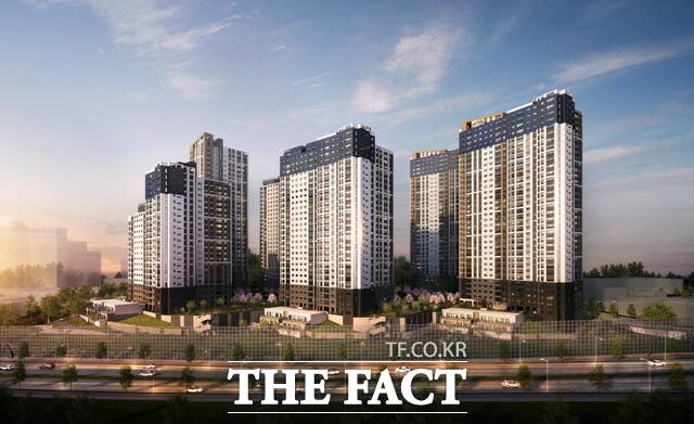 아산탕정 동일하이빌 파크레인 투시도. /동일토건