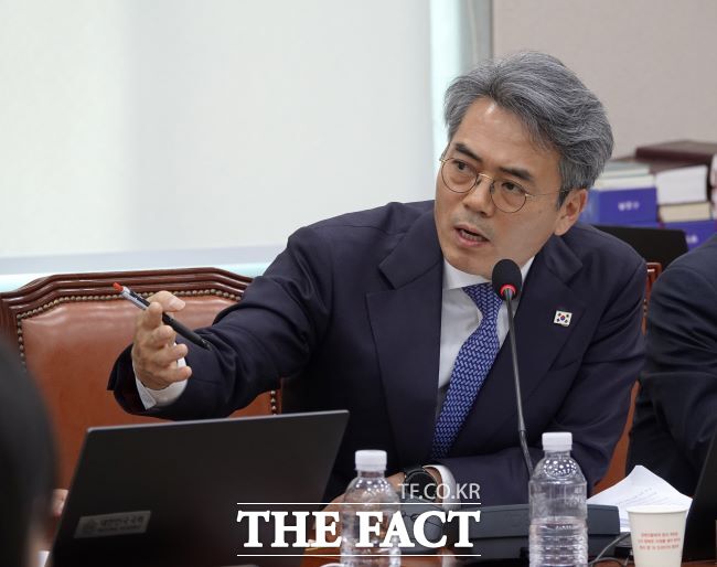 국회 법사위원회에서 발언하는 김기표 국회의원. /김기표 의원실