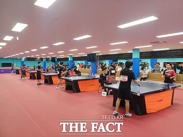 23일 제13회 충남도장애학생체육대회 탁구 종목의 경기가 진행되고 있다. /충남장애인체육회