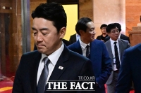  국회 찾은 강훈식, 정부조직법 논의 비공개 당정대 [포토]