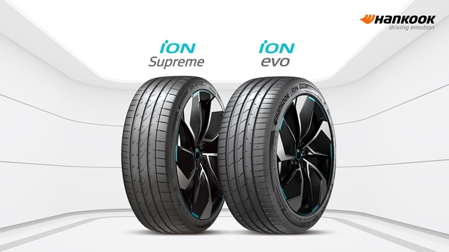 한국타이어앤테크놀로지(한국타이어)는 BMW 최초의 중형 순수 전기 그란 쿠페 뉴 i4에 전기차 전용 타이어 브랜드 아이온(iON) 제품군 2종을 신차용 타이어(OE)로 공급한다고 26일 밝혔다. /한국타이어
