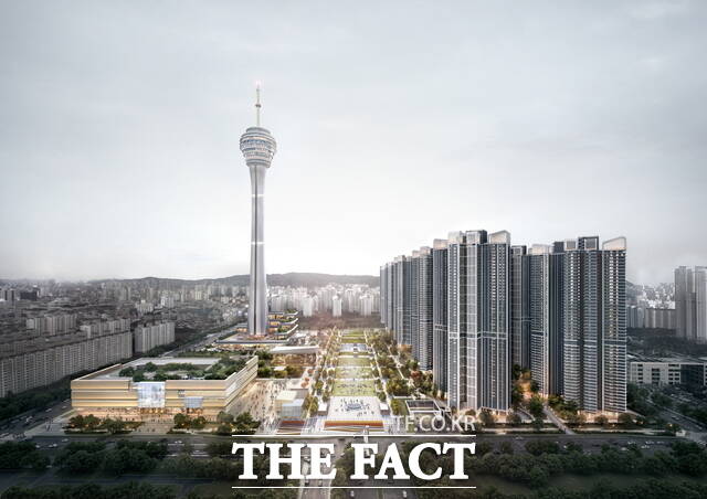 전북 전주시 완산구 효자동 옛 대한방직 터 전주 관광타워 복합개발사업 조감도. /자광