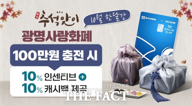 광명사랑화폐(지역화폐) 캐시백 이벤트 안내 웹자보./광명시