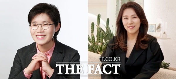 LG생활건강이 글로벌 화장품 기업 로레알 출신의 이선주 사장을 신임 대표이사로 선임하면서 이정애 대표는 임기 만료 시점보다 6개월 먼저 회사를 떠나게 됐다. 사진은 이정애 LG생활건강 대표(왼쪽)와 오는 10월 선임 예정인 신임 이선주 대표(오른쪽). /LG생활건강