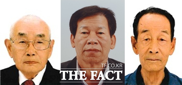 군위군은 29일 지역의 명예를 드높이고 주민 화합과 지역 발전에 헌신해 온 이들을 기리는 올해의 자랑스러운 군민상 수상자로 3인을 선정 했다. 사진 좌로부터 김동수(98·군위읍), 박용덕(66·소보면), 고정근 씨(78·군위읍). /군위군