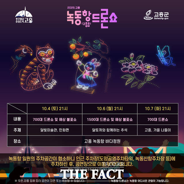 녹동항 드론쇼 홍보 포스터 /고흥군