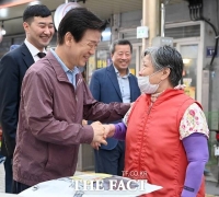  조규일 진주시장, 추석맞이 '전통시장 장보기'…민생소통·지역경제 활성화