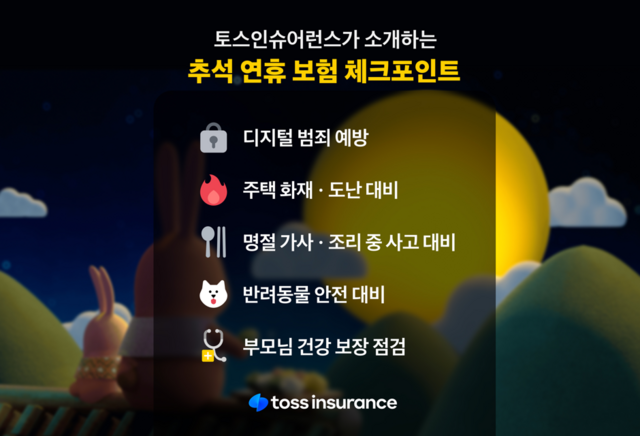 토스인슈어러스가 추석 연휴를 앞두고 눈여겨볼 만한 특약을 소개했다. /토스인슈어러스