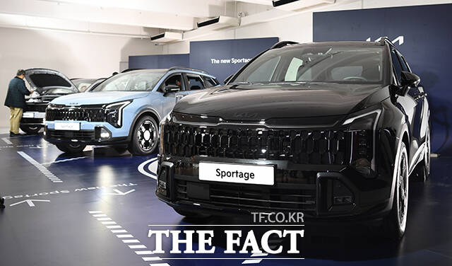 기아는 9월 국내 4만9001대, 해외 21만8782대, 특수차량 455대 등 전년 동월 대비 7.3% 증가한 총 26만8238대를 판매했다. 더 뉴 스포티지 외장. /장윤석 기자