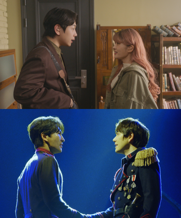 어쩌면 해피엔딩(위쪽)과 프랑켄슈타인: 더 뮤지컬 라이브는 무대 위와는 또 다른 감동과 재미로 관객들을 사로잡고 있다. /작품 스틸컷