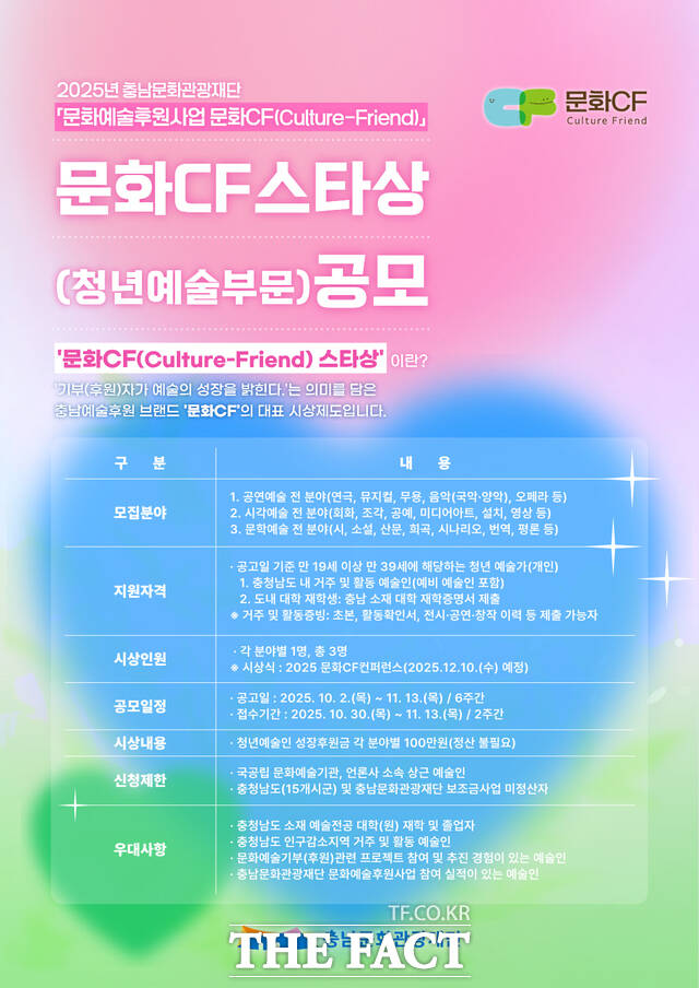 문화CF스타상 공모 웹 포스터. /충남문화관광재단