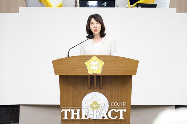 전선아 당진시의원은 1일 5분 자유발언을 통해 머물며 즐기는 체류형 관광도시를 만들자며 당진 관광의 미래 방향을 제시했다. /당진시의회