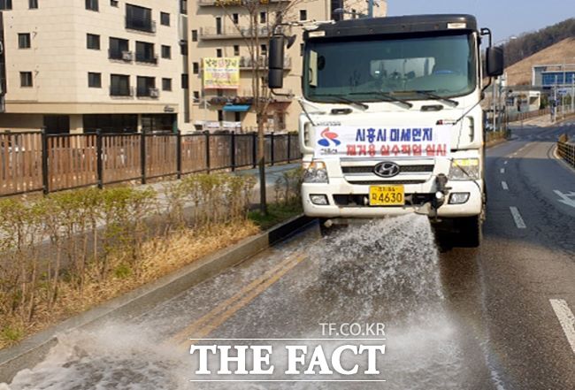 시흥시 살수차 운영 모습. /시흥시