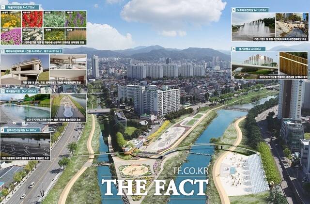 전북 전주시 명품하천 365 프로젝트의 전주천 서신 수변문화광장 조성사업(서신아이파크e편한세상 인근) 조감도. /전주시