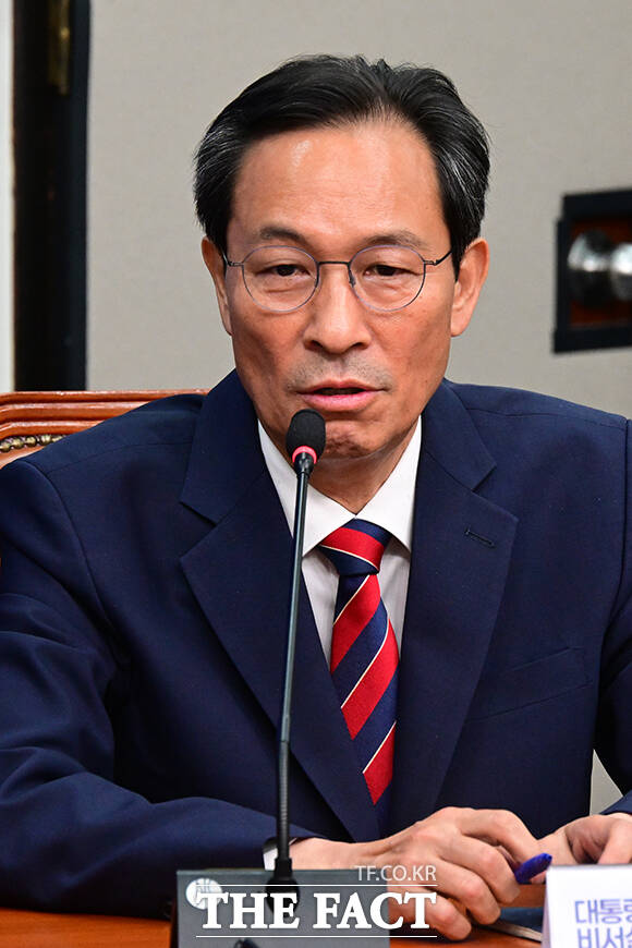 우상호 대통령실 정무수석이 6일 KBS 1라디오 시사프로그램 전격시사에 출연해 이재명 정부를 57점이라고 평가했다. /남윤호 기자