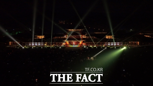 사비궁 미디어아트쇼 장면. /부여군