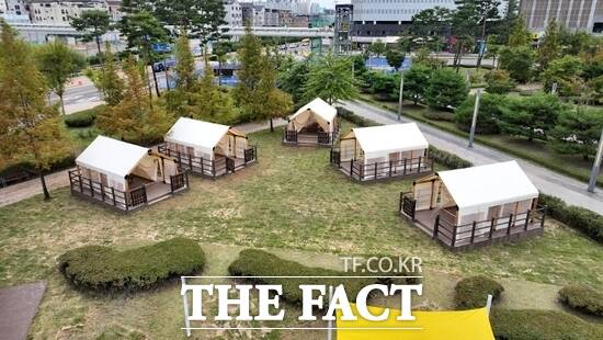 경기 파주시가 오는 14일부터 시범 운영하는 운정호수공원 내 ‘피크닉장’의 전경. /파주시