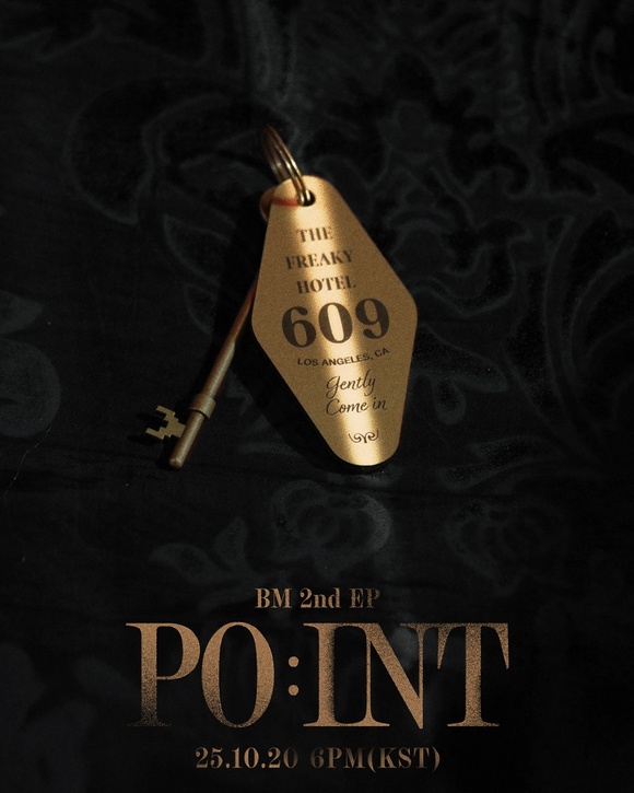 비엠은 카드 공식 소셜 미디어에 두 번째 미니 앨범 PO:INT의 커밍순 포스터를 공개했다. /DSP미디어