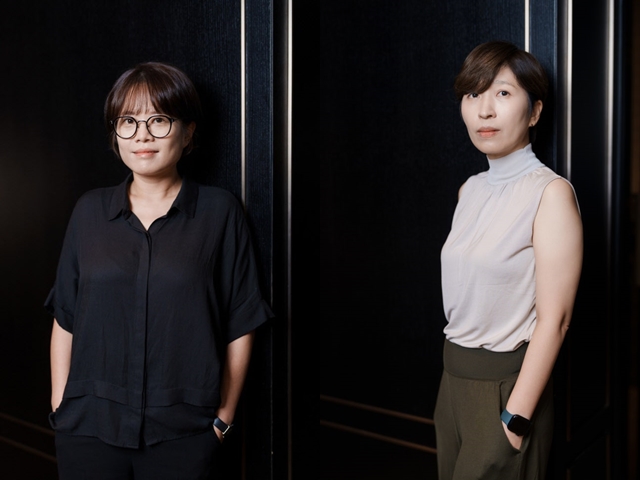 김희원 감독(왼쪽)과 정서경 작가가 디즈니+ 오리지널 시리즈 북극성 종영 기념 인터뷰를 진행했다. /월트디즈니 컴퍼니 코리아