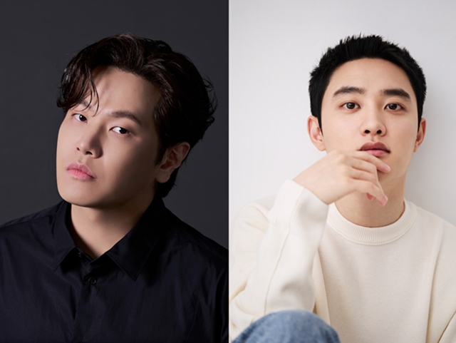 가수 나윤권(왼쪽)과 도경수가 11월 듀엣곡 나였으면으로 감성을 전달할 예정이다. /S27M 엔터테인먼트, 컴퍼니수수