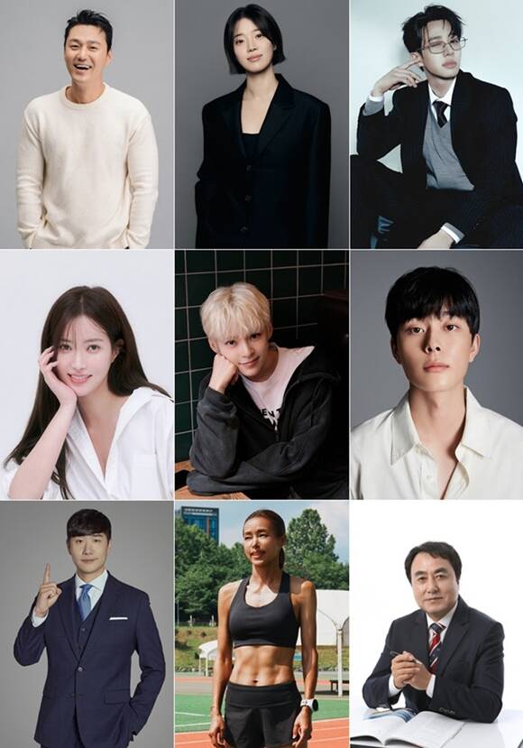 배우 최영준 임세미 이기광 유선호, 윤여춘 해설위원, 권은주 감독, 배성재 캐스터, 배우 임수향 정혜인(왼쪽 위부터 시계방향)이 MBN 새 예능프로그램 뛰어야 산다 시즌2에서 호흡을 맞춘다. /각 소속사