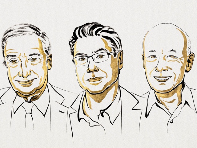 스웨덴 왕립과학원 노벨위원회는 13일(현지시간) 2025년 노벨 경제학상 수상자로 조엘 모키르, 필립 아기옹, 피터 호위트를 공동 선정했다. /노벨위원회 누리집 갈무리