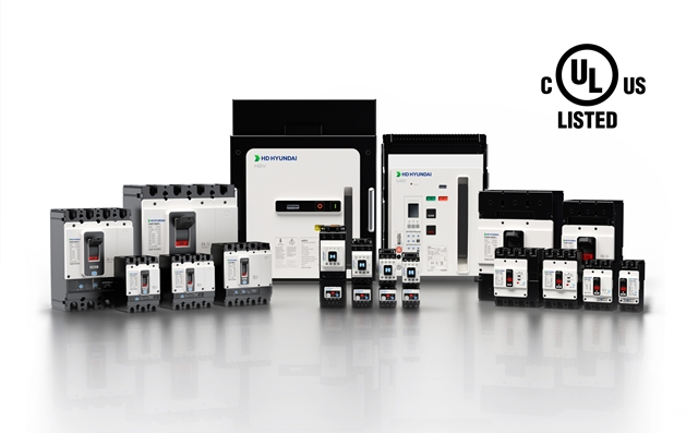 HD현대일렉트릭은 중저압 차단기 4종인 △기중차단기(ACB) △배선용차단기(MCCB) △진공차단기(VCB) △전자개폐기(MC)가 북미의 대표 안전 인증인 UL(Underwriters Laboratories)과 cUL(캐나다 UL)을 동시에 획득했다고 14일 밝혔다. /HD현대일렉트릭