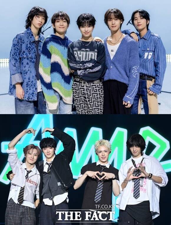 FNC엔터테인먼트의 신인 밴드 하이파이유니콘과 AxMxP(아래)도 다양한 페스티벌에 이름을 올리고 있다. 이로써 FNC엔터테인먼트는 국내 레이블 중 손에 꼽힐 만큼 탄탄한 자체 밴드 라인업을 갖추게 됐다./FNC엔터테인먼트·더팩트DB