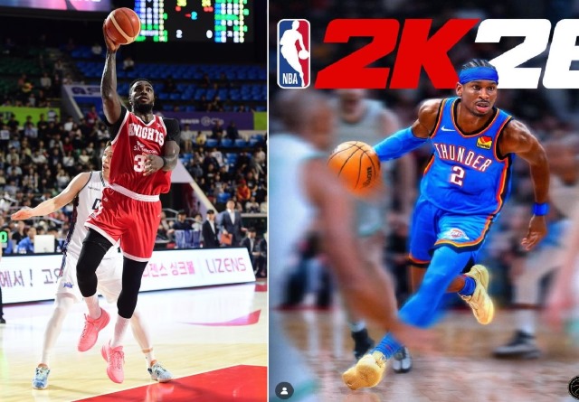 24-25시즌 KBL와 NBA의 득점왕은 각각 자밀 워니(왼쪽 22.2점)와 샤이 길저스-알렉산더였(32.7점)였다. 경기시간을 고려해 20%를 늘려도 워니는 26.64점으로 현저히 적다. KBL은 외국인선수들에게 득점기회가 집중된다는 점에서 더욱 그렇다. 같은 시기 KBL 국내선수 득점 1위는 이정현의 16.8점(8위)였다. / 서울SK, 길저스-알렉산더 인스타그램