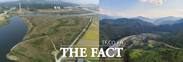 내년 국가생태탐방로 조성 사업에 아산 곡교천-삽교천 구간(왼쪽)과 금산 방우리, 수통리 금강 일대가 선정됐다. /충남도