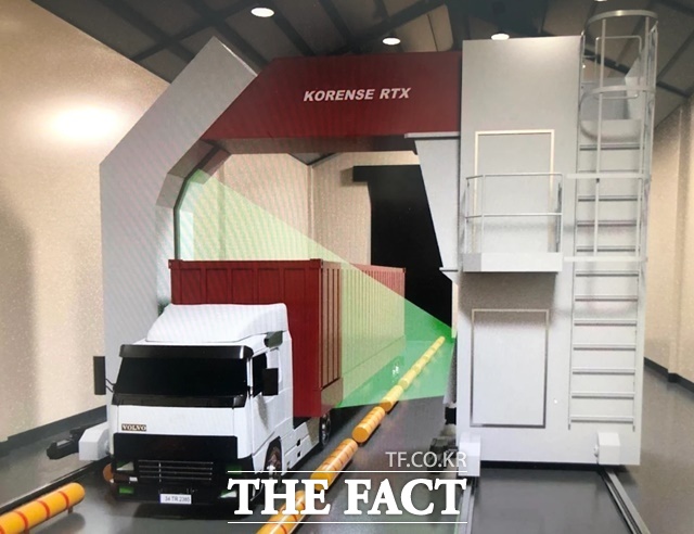 코렌스알티엑스의 컨테이너 검색기 작동 시뮬레이션 이미지. /코렌스알티엑스