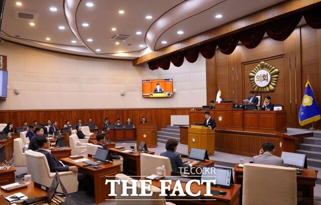 나주시의회가 15일 제273회 임시회 제1차 본회의를 열고 있다. /나주시의회