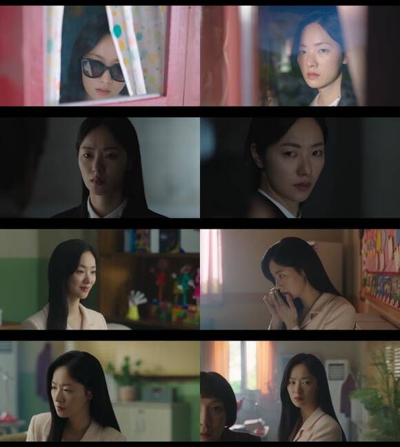 배우 전여빈이 착한 여자 부세미에서 김영란과 부세미를 상반된 모습으로 표현하면서 눈길을 끈다. /지니 TV