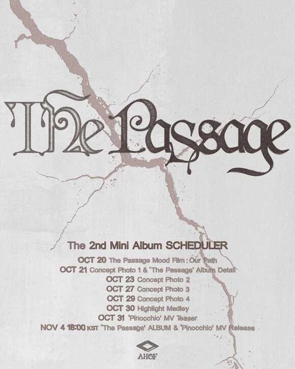 아홉(AHOF)은 20일 The Passage Mood Film : Our Path 공개를 시작으로 콘셉트 포토, 하이라이트 메들리, 뮤직비디오 티저 등을 순차적으로 오픈할 예정이다./F&F엔터테인먼트