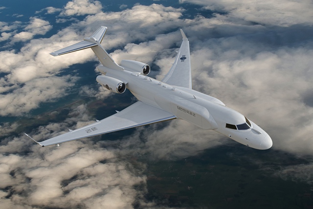 대한항공은 방위사업청이 9월 말 개최한 제171회 방위사업추진회의에서 항공통제기 2차 사업의 수행업체로 대한항공-L3해리스 컨소시엄이 최종 선정됐다고 20일 밝혔다. 항공통제기 예상 이미지. /대한항공