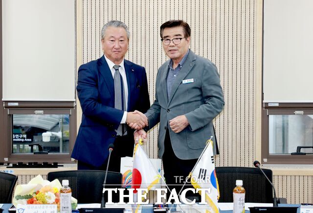 지난 17일 마련된 민단쇼난중부지부·쇼난일한친선협회 방문단 환영 간담회 모습. /보령시