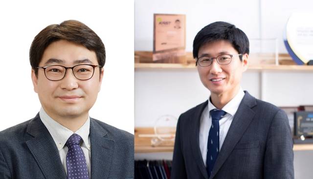 LG에너지솔루션과 POSTECH(포항공과대학교), 성균관대학교가 공동연구를 통해 리튬이온전지 저온 성능과 열안전성을 동시에 개선할 수 있는 전해질 핵심 기술 개발에 성공했다. 이기라 포항공대 교수(왼쪽)와 박호석 성균관대 교수(오른쪽). /LG에너지솔루션