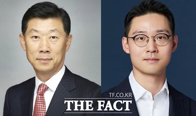 김홍국 하림그룹 회장의 장남 김준영 팬오션 책임(오른쪽)이 최근 결혼했다. /하림그룹, JKL파트너스