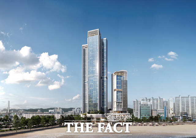 경북 포항시가 영일대해수욕장에 건립을 추진 중인 26층 규모 특급호텔 조감도 / 포항시